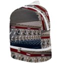 Patterned tunnels on the concrete wall Zip Bottom Backpack View1