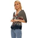 Patterned tunnels on the concrete wall Lightweight Drawstring Hooded Top View2