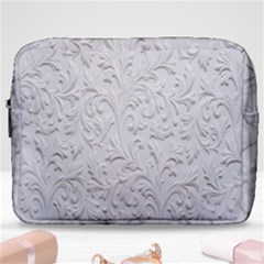 Plaster Background Floral Pattern Make Up Pouch (large) by artworkshop