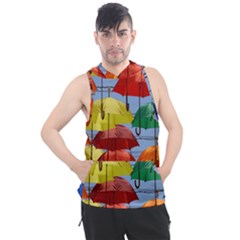 Umbrellas Colourful Men s Sleeveless Hoodie by artworkshop