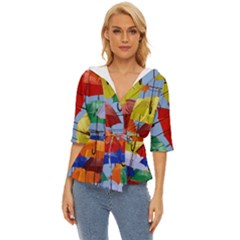Umbrellas Colourful Lightweight Drawstring Hooded Top by artworkshop