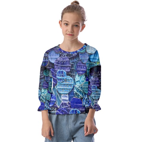Wallpaper Design Pattern Kids  Cuff Sleeve Top by artworkshop