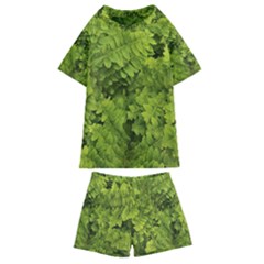 Botanical Motif Plants Detail Photography Kids  Swim Tee And Shorts Set by dflcprintsclothing