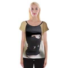 Ski Mask  Cap Sleeve Top by Holyville
