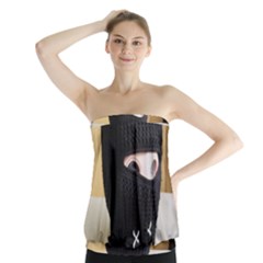 Ski Mask  Strapless Top by Holyville