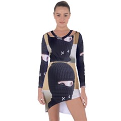 Ski Mask  Asymmetric Cut-out Shift Dress by Holyville