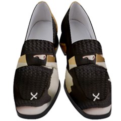 Ski Mask  Women s Chunky Heel Loafers by Holyville