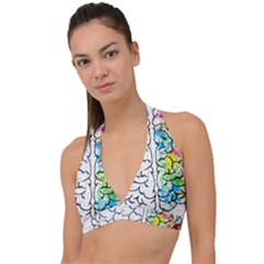 Brain-mind-psychology-idea-drawing Halter Plunge Bikini Top by Jancukart