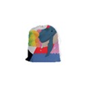 Whale Moon Ocean Digital Art Drawstring Pouch (XS) View1