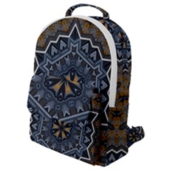 Rosette Mandala Ornament Wallpaper Flap Pocket Backpack (small) by Ravend
