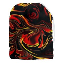 Modern Art Design Fantasy Surreal Orange Drawstring Pouch (3xl) by Ravend