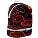 Modern Art Design Fantasy Surreal Orange Zip Bottom Backpack View2
