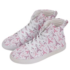 Eiffel Tower Pattern Wallpaper Men s Hi-top Skate Sneakers by Ravend