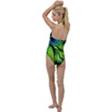 Fractal Art Pattern Abstract Go with the Flow One Piece Swimsuit View2