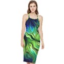 Fractal Art Pattern Abstract Bodycon Cross Back Summer Dress View1