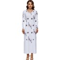 Abstract T- Shirt Abstract Watercolor Design N  4 T- Shirt Long Sleeve Velour Longline Maxi Dress View1