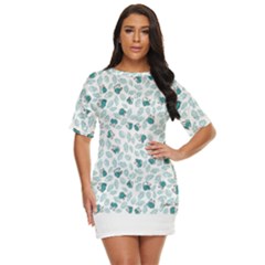 Art T- Shirt Pastel Blue Bunnies And Sky Blue Carrots On Cotton Candy Pink Easter Pattern T- Shirt Just Threw It On Dress by maxcute