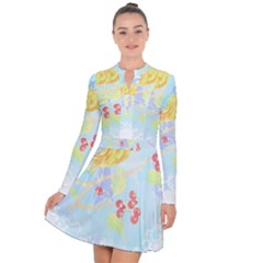 Birds Illustration T- Shirtbird T- Shirt (6) Long Sleeve Panel Dress by maxcute
