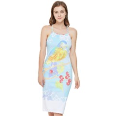 Birds Illustration T- Shirtbird T- Shirt (6) Bodycon Cross Back Summer Dress by maxcute