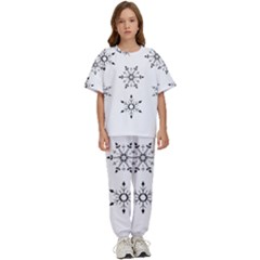 Black And White Pattern T- Shirt Black And White Pattern 12 Kids  Tee And Pants Sports Set by maxcute
