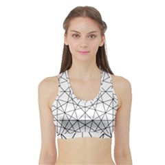 Black And White Pattern T- Shirt Black And White Pattern 8 Sports Bra With Border by maxcute