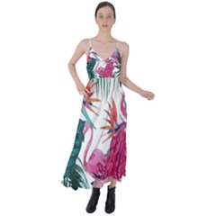 Botanical T- Shirt Botanical Fascinating Floral T- Shirt Tie Back Maxi Dress by maxcute
