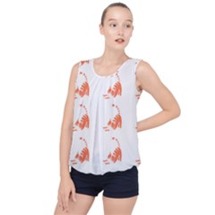 Cat T- Shirt Cute Cat Pattern For Cat Lovers T- Shirt Bubble Hem Chiffon Tank Top by maxcute