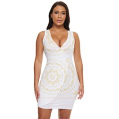 Classic Red Bandana T- Shirt Modern Gold Bandana T- Shirt Draped Bodycon Dress by maxcute