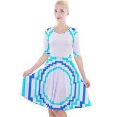 Easter Eggs T- Shirt Easter Egg Design T- Shirt Quarter Sleeve A-line Dress by maxcute