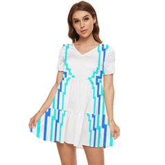 Easter Eggs T- Shirt Easter Egg Design T- Shirt Tiered Short Sleeve Babydoll Dress by maxcute