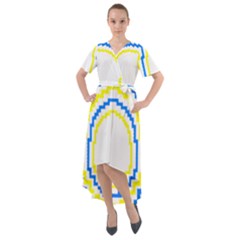 Easter Eggs T- Shirt Easter Eggs Pattern T- Shirt Front Wrap High Low Dress by maxcute