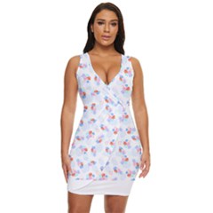 Exotic Flowers T- Shirt Modern Exotic Tropical Jungle Pattern T- Shirt Draped Bodycon Dress by maxcute