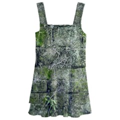 Old Stone Exterior Wall With Moss Kids  Layered Skirt Swimsuit by dflcprintsclothing