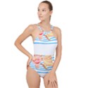 Fishing Lover T- Shirtfish T- Shirt (3) High Neck One Piece Swimsuit View1