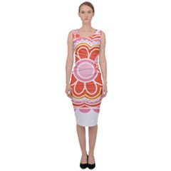 Flower T- Shirt Flower Granny Square T- Shirt Sleeveless Pencil Dress by maxcute