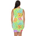 Flowers T- Shirt Colorful Flowers T- Shirt Draped Bodycon Dress View4