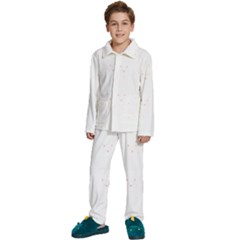 Gray Cat Pattern T- Shirt Cute Gray Cat Pattern T- Shirt Kids  Long Sleeve Velvet Pajamas Set by maxcute