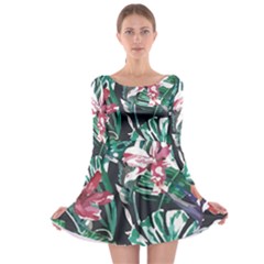 Hawaii T- Shirt Hawaii Branch Trend T- Shirt Long Sleeve Skater Dress by maxcute