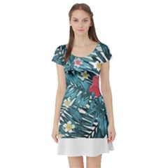 Hawaii T- Shirt Hawaii Floral Fashion T- Shirt Short Sleeve Skater Dress by maxcute