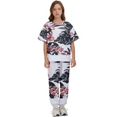 Hawaii T- Shirt Hawaii Krying Doors Pattern T- Shirt Kids  Tee And Pants Sports Set by maxcute