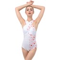 Heart Design T- Shirtheart T- Shirt Cross Front Low Back Swimsuit View1