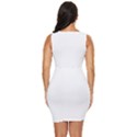Henna Alphabet T- Shirt Henna Alphabet E Draped Bodycon Dress View4