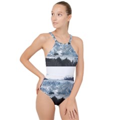 Iceberg T- Shirt Iceberg T- Shirt High Neck One Piece Swimsuit by maxcute