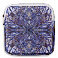 Denim Blend Repeats I Mini Square Pouch by kaleidomarblingart