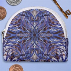 Denim Blend Repeats I Horseshoe Style Canvas Pouch by kaleidomarblingart