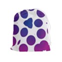 Purple Blue Repeat Pattern Drawstring Pouch (XL) View1