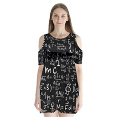 E=mc2 Text Science Albert Einstein Formula Mathematics Physics Shoulder Cutout Velvet One Piece by Jancukart