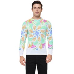 Mandala T- Shirt Twisting Garden Mandala T- Shirt Men s Long Sleeve Rash Guard by maxcute