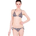 Nature Pattern T- Shirt Minimalist Leaf Line Art Illustration As A Seamless Surface Pattern Design ( Classic Bikini Set View3
