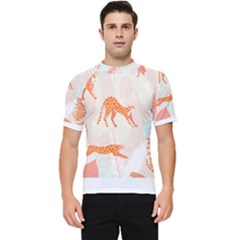 Pattern T- Shirt Hand Drawn Exotic Big Cat Cheetahs, Stretching, Running, Sitting And Walking On Abs Men s Short Sleeve Rash Guard by maxcute